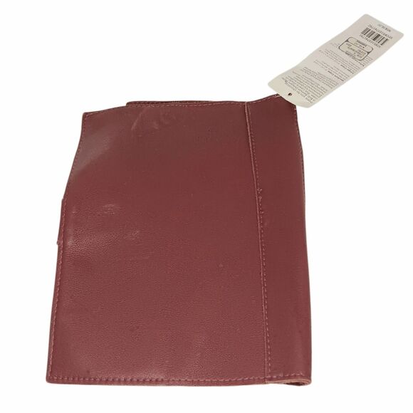 VTG Bob Siemon Designs Large Brown Leather Bible Cover Pewter Button New W/ Tag - Picture 2 of 11